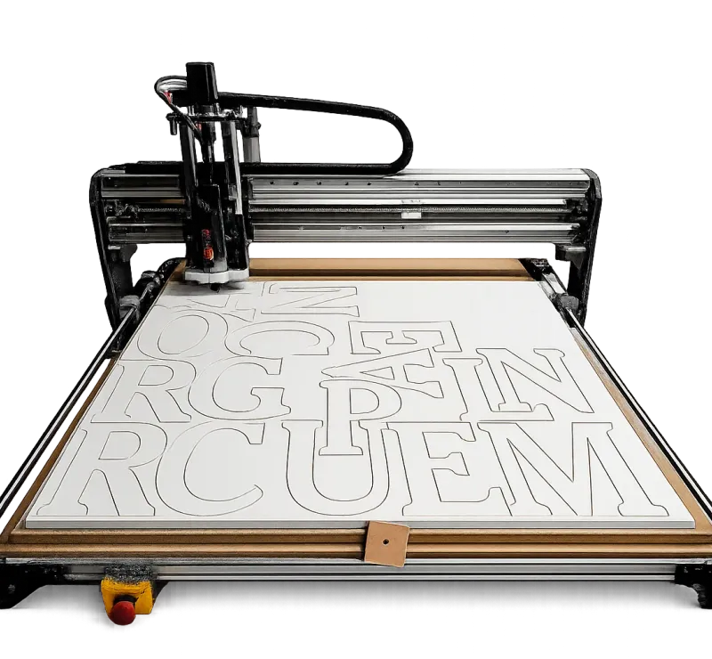Découpe CNC de lettres d'enseigne
