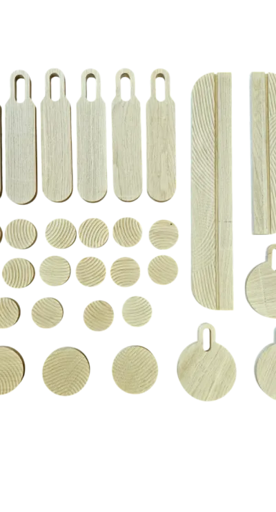 Planches de bois avec texturage CNC